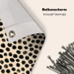 Stippen - Patroon - Zwart Balkonbeschermer Duitsland klein 596 -closeup_NL