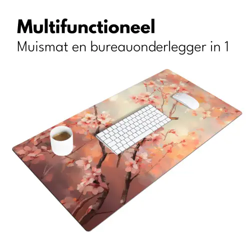 Vogels - Romantic - Bloesemtak Muismat XXL klein -sfeer4