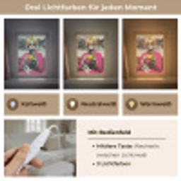 Vrouw - Kat - Bloemen - Kopje - Retro Light Box met kabel (Tafellamp) klein -USP_lichtkleurDE