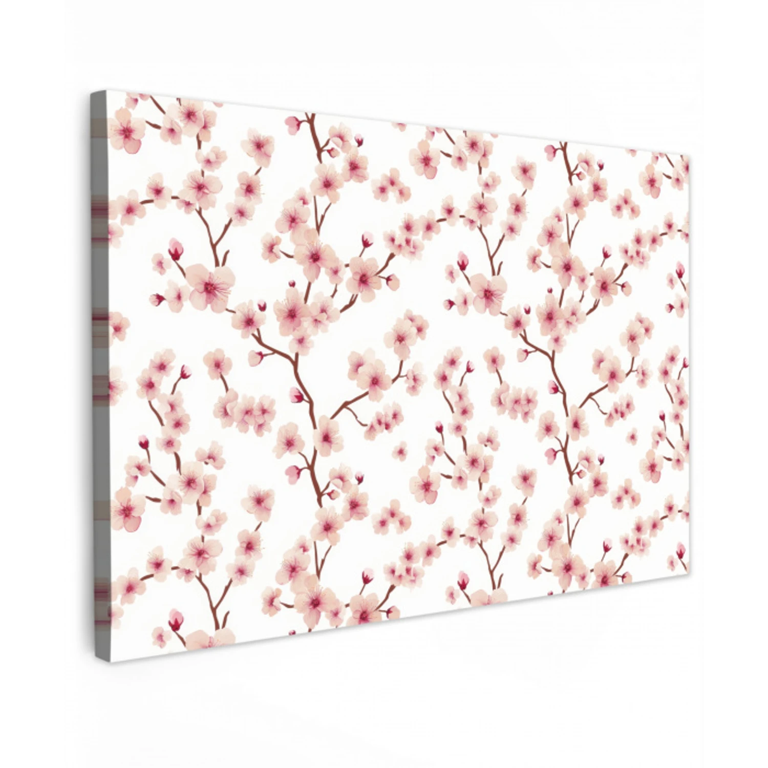 Kersenbloesem - Takken - Roze Tuinposter op houten frame 2 cm dik klein 845 -3d