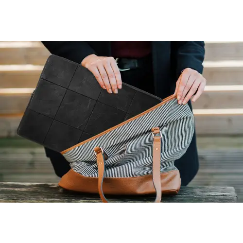 Zwart - Tegels laptophoes neopreen klein -tas