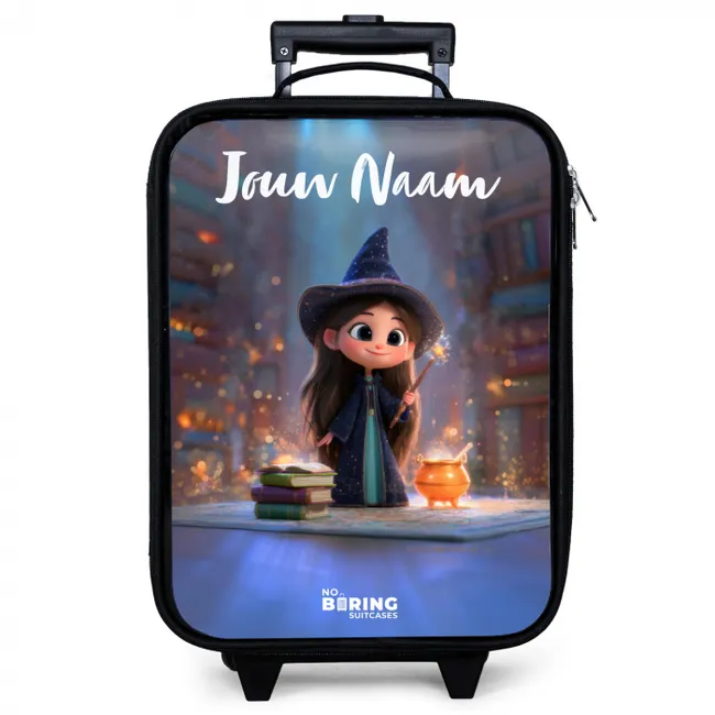 Kleine tovernares in bibliotheek Kinderkoffer - Zwart klein -zzz_website3d