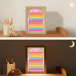 Getallen - Leren tellen voor kinderen - Getallenlijn - Cijfers - Roze - Eenhoorn Light Box met kabel klein -sfeer3_kind