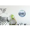 Winterlandschap - Natuur - Berg - Bomen - Sneeuw Wandcirkel aluminium klein -kinderkamer