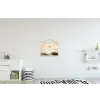 Landschap - Japandi - vogel textielposter latten blank klein -kinderkamer
