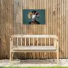 Geit - Hoorns - Kokskleding Tuinposter op houten frame 2 cm dik klein -sfeer4