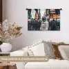 Stad - Mensen - Astronaut - Wit Wandkleed katoen klein -sfeer1