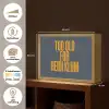 Too old for heidi klum - Geel - Blauw Light Box met batterij (Wandlamp) middel -USP_websiteoverzichtNL