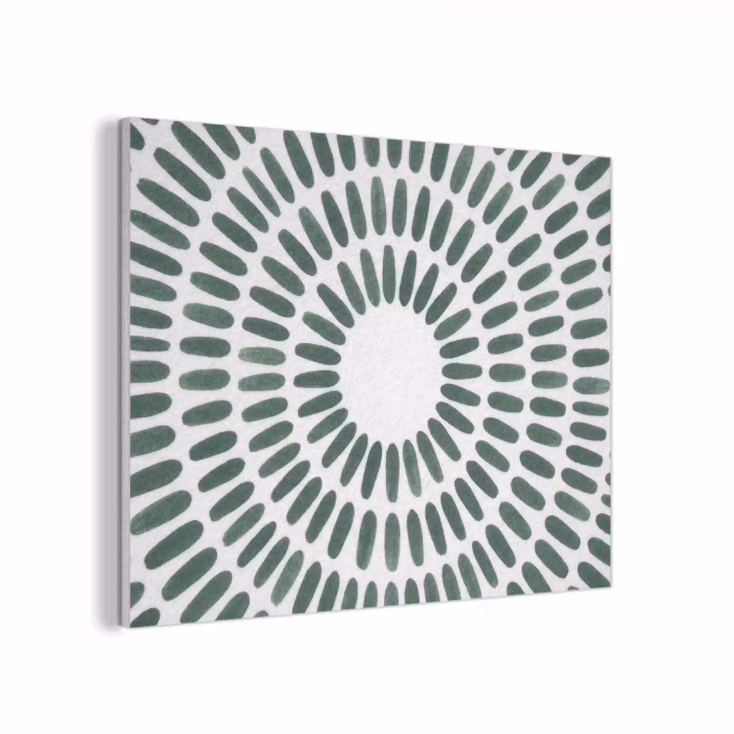 Abstract - Cirkel - Patroon - Modern - Groen PET vilt klein -3d