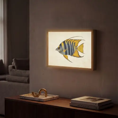 Vis - Sierlijk - Vinnen - Illustratie Light Box met batterij (Wandlamp) middel -sfeer1