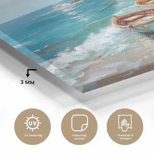 Boten - Rotsen - Zee - Zon plexiglas 5mm klein -sfeer2