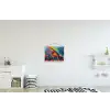 Koraal - Schildpad - Abstract - Water textielposter latten blank klein -kinderkamer