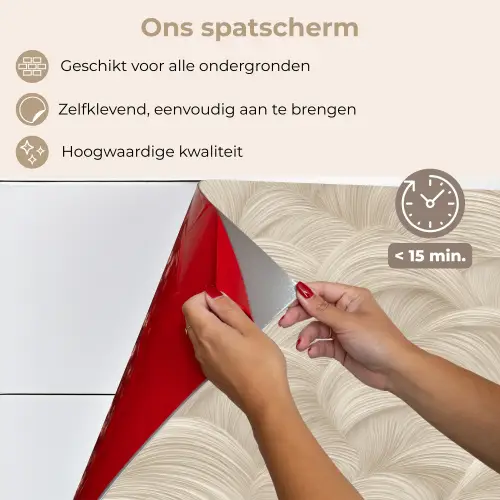 Bogen - Patroon - Beige keuken achterwand spatscherm klein 900 -spatscherm_NL