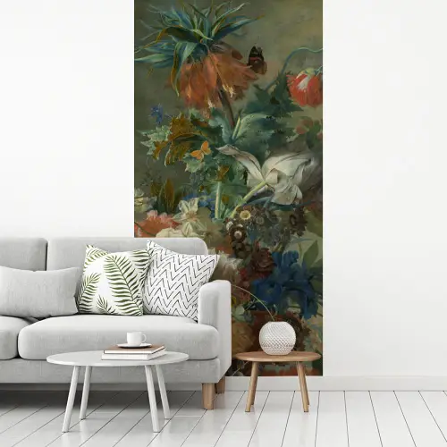 Stilleven met bloemen - Schilderij van Jan van Huysum fotobehang vinyl groot -woonkamer