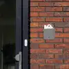 Wit marmer - Sierlijk Naambord Huisje klein -sfeer2