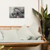 Zebra - Wilde dieren - Vlinder - Bloemen tuinposter los doek klein -sfeer7