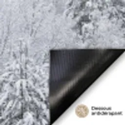 Bos - Sneeuw - Winter - Natuur - Wit Deurmat klein -antislip_FR