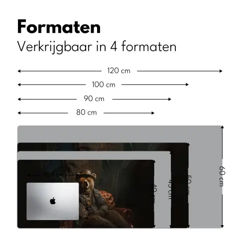 Beer - Bruin - Pak - Hoed Muismat XXL klein -sfeer5