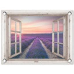 Lavendelvelden bij Zonsopgang tuinposter los doek klein -3d