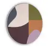 Vormen - Abstract - Kleuren - Vierkant Akoestische PET Vilt - Rond klein -3d