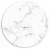 Marmer - Wit - Grijs - Luxe - Marmerlook - Structuur Wandcirkel kunststof plaat 5mm dik klein -3d