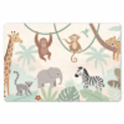 Jungle - Dieren - Groen Placemat vinyl groot -zzsfeer1_Kitchenyeah-website