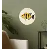 Geel - Vis - Strepen - Tropisch Wandcirkel behangsticker klein -sfeer2