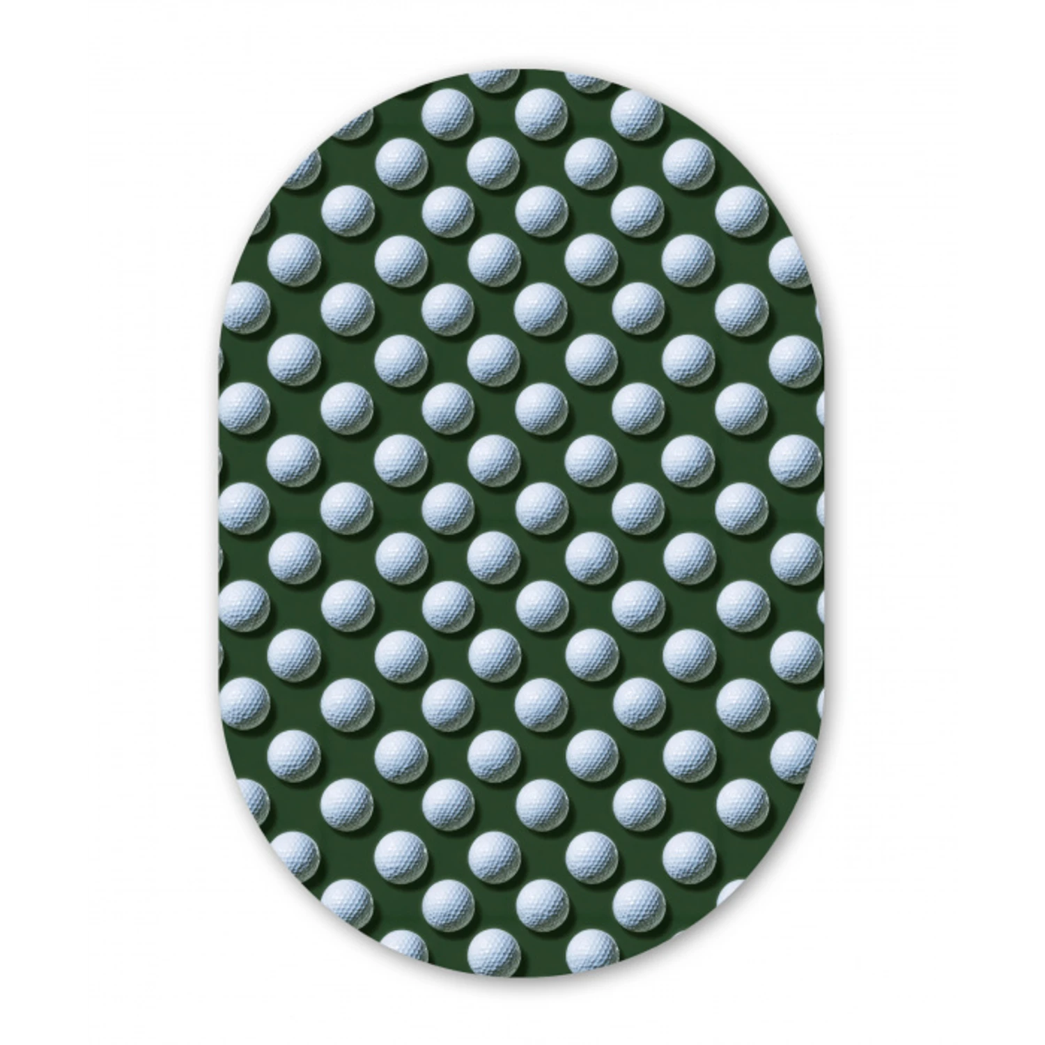 Ballen - Golf - Groen Wandcirkel Ovaal Forex klein 630 -3d