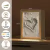 Hartvorm - Getekend - Beige - Zand Light Box met kabel (Tafellamp) klein -USP_NL