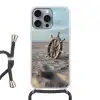 Scheepsstuur - Hout - Bruin - Zand Hoesje iPhone 16 Pro Max met koord klein -3d