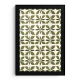 Botanisch - Retro - Groen fotolijst zwart zonder passe partout klein 224 -3d