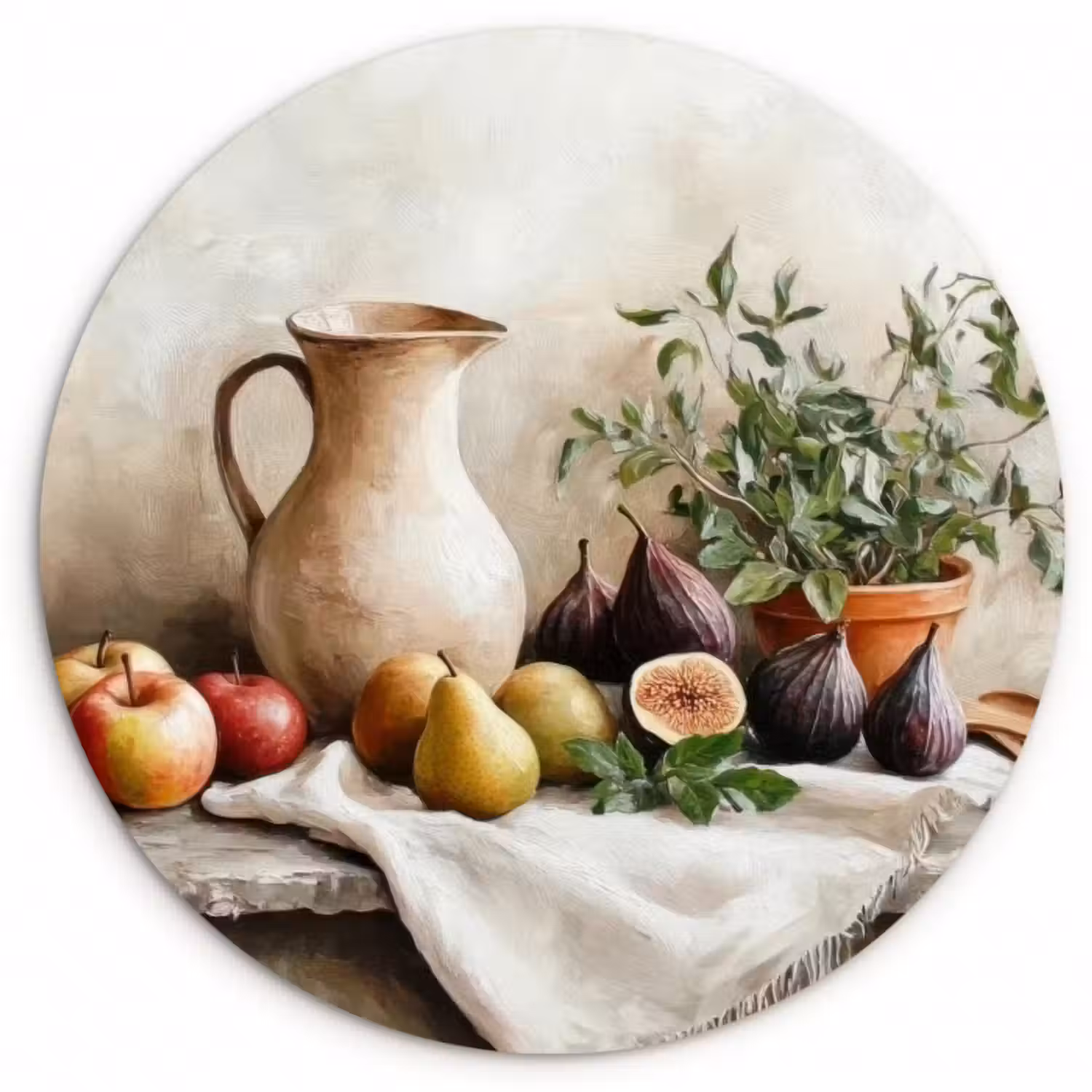 Forexbild Rund - Obst - Kräuter - Ländlich