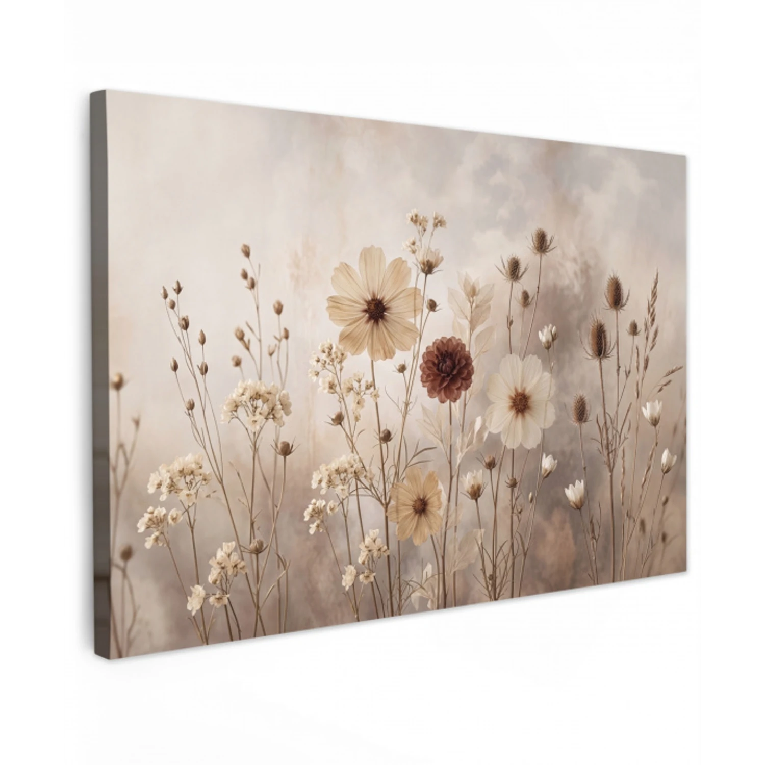 Wilde bloemen - Botanisch - Vintage - Natuur - Rustiek canvas 2cm klein -z3d