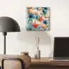 Zeesterren - Schelpen - Illustratie - Zand aluminium wit klein -sfeer5