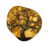 Boom - Levensboom - Abstract - Goud Wandcirkel Organisch Forex 3mm klein -3d