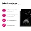 Hert - Zwart - Portret - Gewei - Dieren Inductie beschermer vinyl 3mm klein -wsfeer2_website