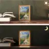 Mensen - Wandelen - Zandpad - Velden Light Box met kabel (Tafellamp) klein -sfeer3