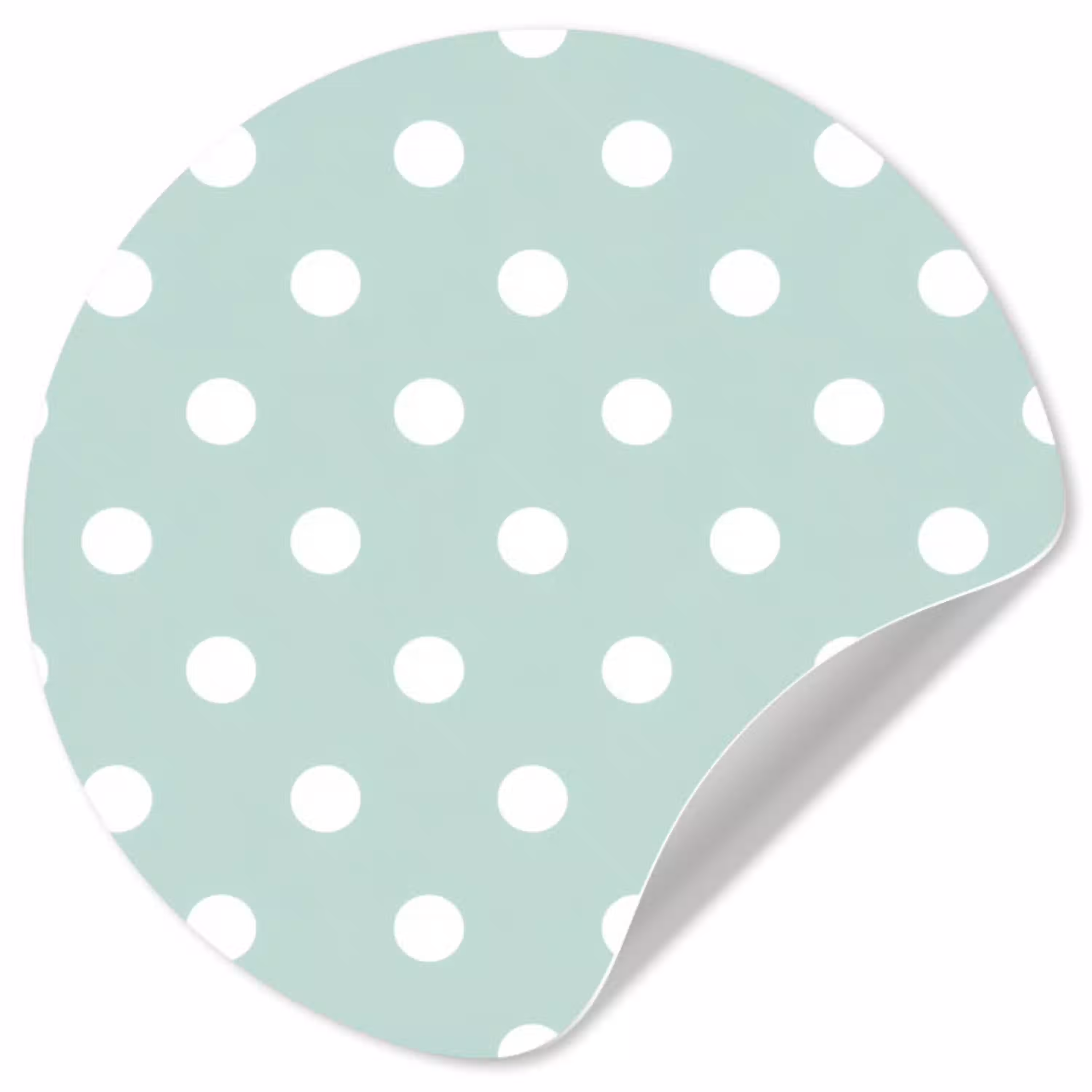 Klassiek - Polka - Groen Wandcirkel behangsticker klein 186 -3d