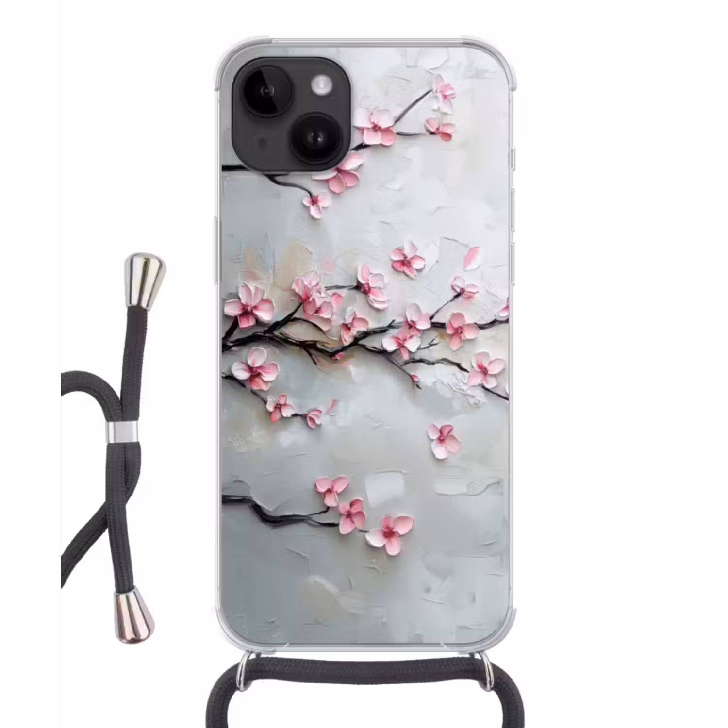 Telefoonhoesje crossbody - Bloesem - Kunstzinnig - Roze - Sakura