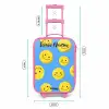 Vrolijke smileyregen Kinderkoffer - Roze klein -productfoto_formaten