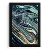 Marmer - Goud - Blauw - Glitter - Marmerlook - Abstract fotolijst zwart zonder passe partout klein -3d