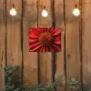 Close up - Bloem- Rood tuinposter los doek klein -sfeer1