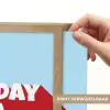 Today is a good day - Rood - lichtblauw Light Box met batterij (Wandlamp) middel -USP_websiteprintNL