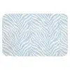 Zebra - Motief - Blauw - Wit Badmat klein 997 -3d
