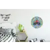 Vlinder - Sierlijk - Bloemen - Bladeren Wandcirkel aluminium klein -kinderkamer
