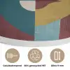 Geometrisch - Strakke vormen - Kleurrijk Akoestische PET Vilt - Rond klein -closeup_NL