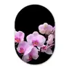 Orchidee - Bloemen - Roze - Flora Wandcirkel Ovaal Forex klein -3d