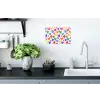 Hartjes - Patroon - Kleurrijk - Tekening Muursticker klein -keuken