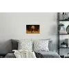 Leeuw - Geschilderd - Abstract - Goud Muursticker klein -slaapkamer
