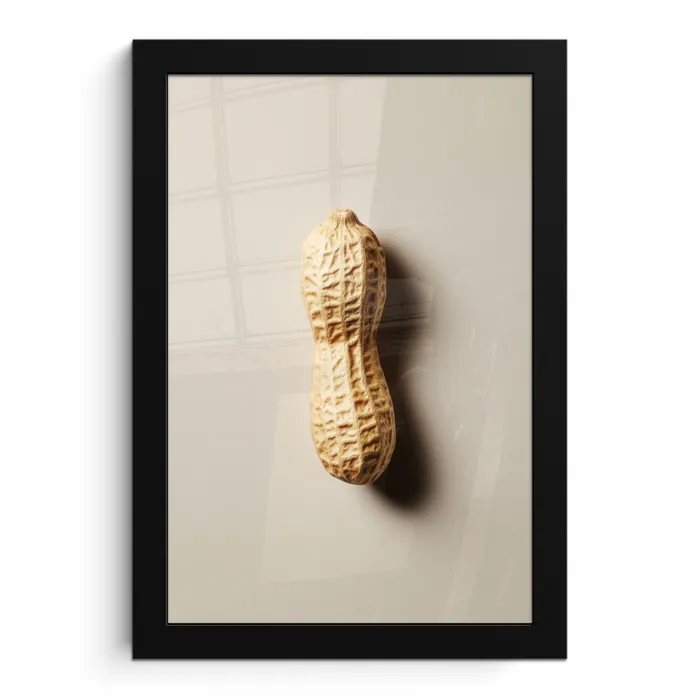 Pinda - Ruw - Beige fotolijst zwart zonder passe partout klein -3d
